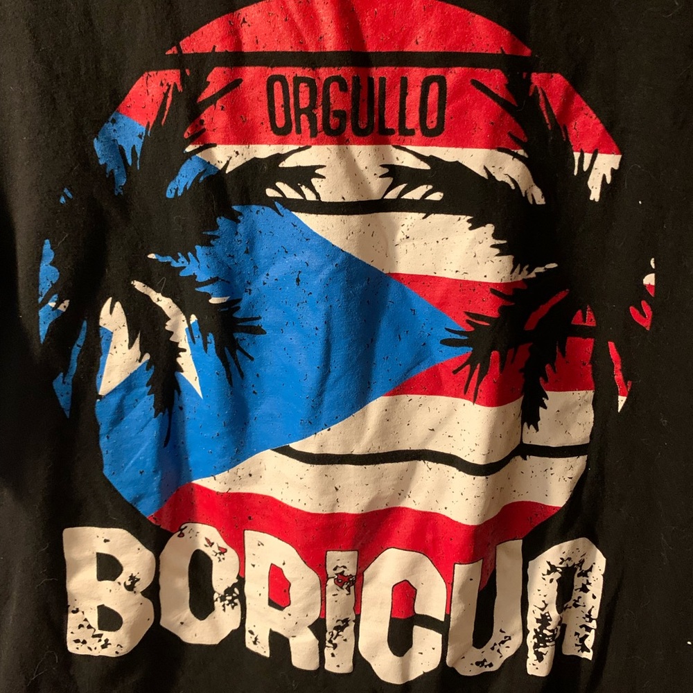 Puerto Rico Orgullo Boricua Black Logo T-Shirt